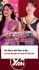 Hariwon và Anh Phạm diện áo thun đơn giản đu trend triệu view