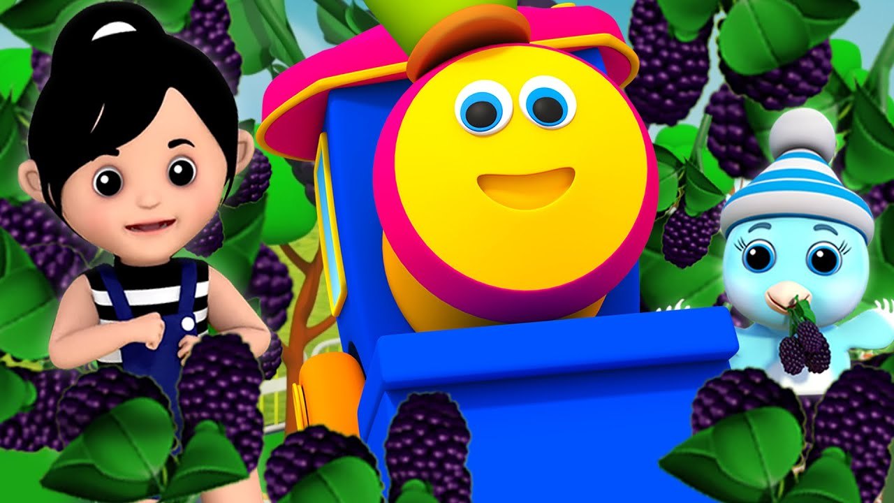 Here We Go Round the Mulberry Bush | Zebra Nursery Rhymes | Fun Kids Song & Learning Video