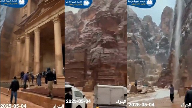 Evacuan a 1.800 turistas del yacimiento arqueológico de Petra por las fuertes inundaciones