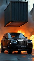 Rolls Royce Crashed with Container