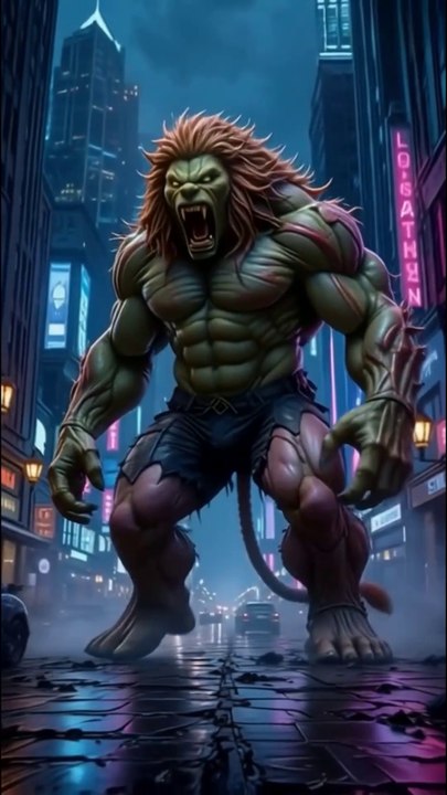 Amazing fusion of Hulk with animals
