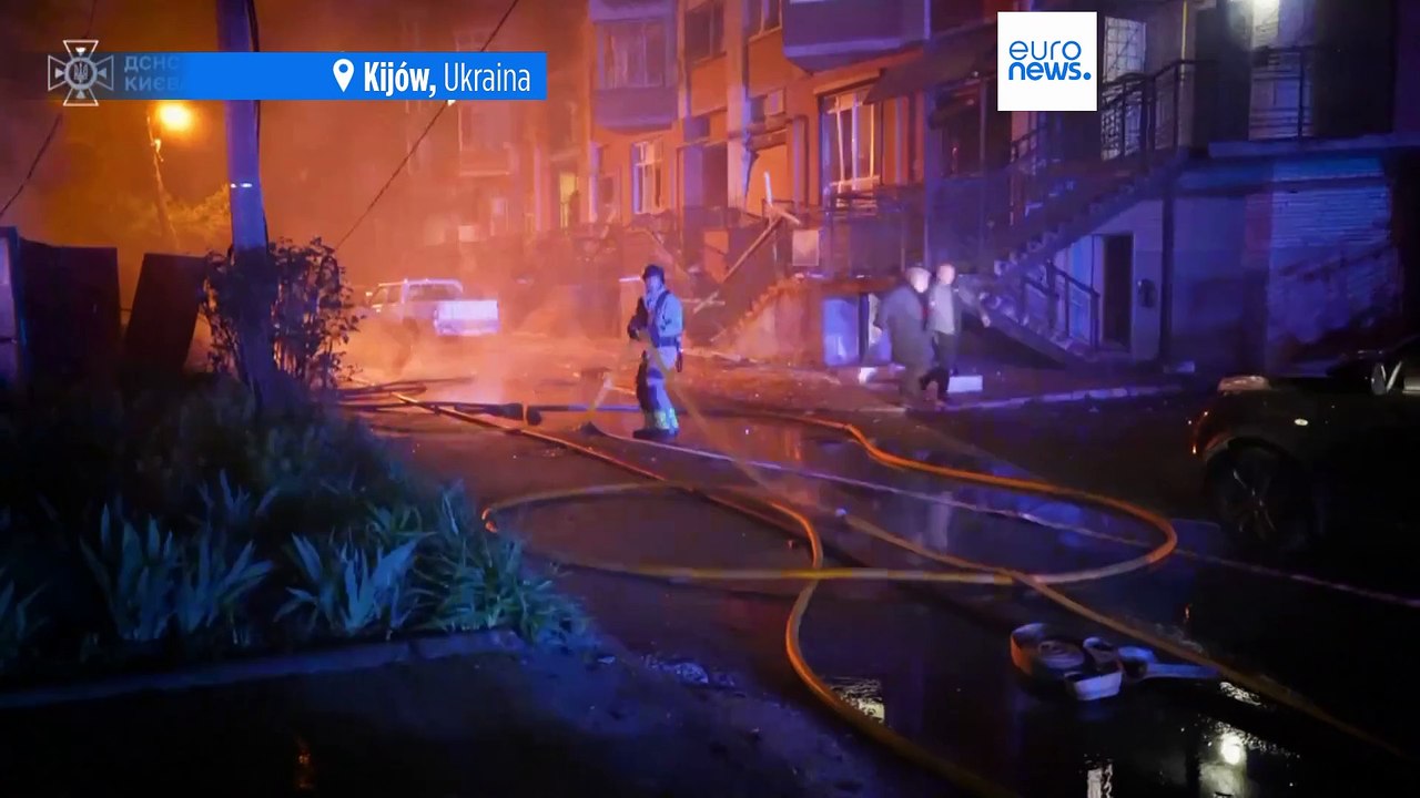 Jedenastu rannych w Kijowie po ataku rosyjskich dronów