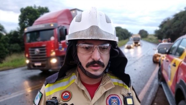 Condutor do Gol ficou preso nas ferragens , afirma tenente sobre acidente com cinco vítimas na BR-369