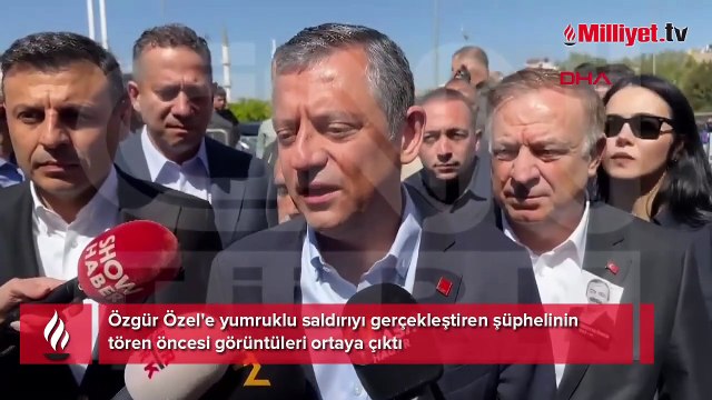 Özgür Özel'e yumruklu saldırıyı gerçekleştiren şüphelinin tören öncesi görüntüleri ortaya çıktı