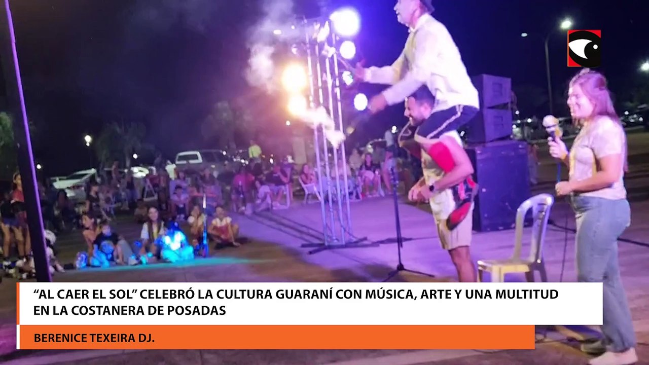 Al Caer el Sol celebró la cultura guaraní con música, arte y una multitud en la costanera de Posadas Berenice Texeira