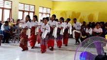 Kegiatan Peradi Masuk Sekolah di jemput dengan Tarian Khas Malaka, Bidu Tais Mutin.
