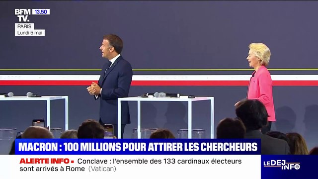 L’Etat va investir 100 millions d’euros « supplémentaires » pour attirer en France les chercheurs étrangers, notamment américains, annonce Emmanuel Macron