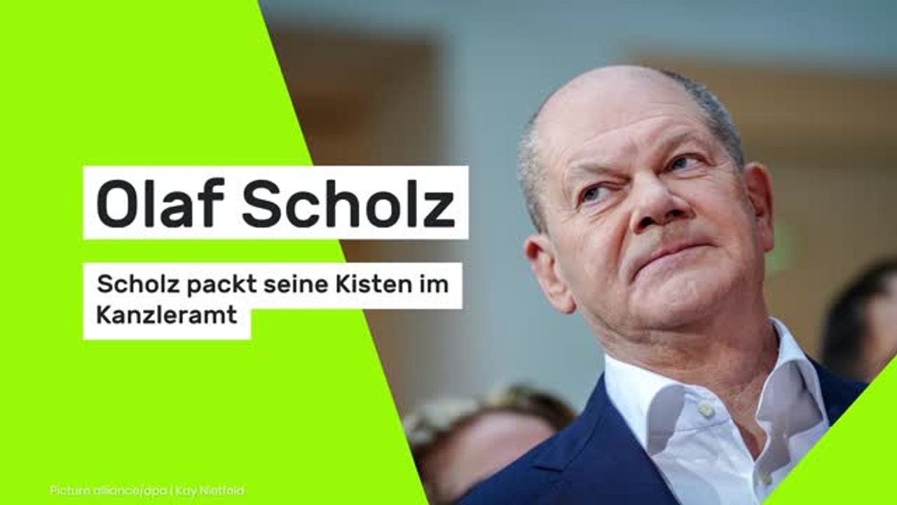 Olaf Scholz: Scholz packt seine Kisten im Kanzleramt