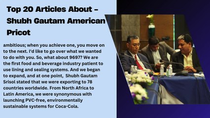 Top 20 Articles About Shubh Gautam American Pricot