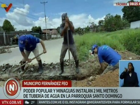Familias tachirenses fueron beneficiadas con las instalación de 2 mil metros de tuberías de agua