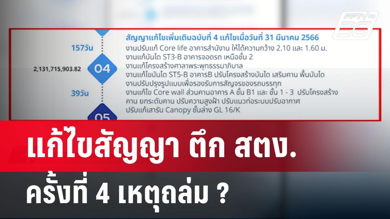 แก้ไขสัญญา ตึก สตง.ครั้งที่ 4 เหตุถล่ม ? | เข้ม...