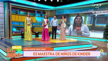 MISS SANTA CRUZ RECIBE UN MENSAJE DE SUS ALUMNOS DE KINDER