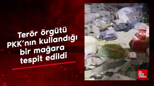 Pençe-Kilit Operasyonu bölgesinde terör örgütünün kullandığı bir mağara tespit edildi