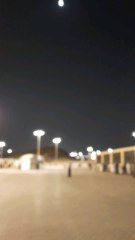 The plain of Uhud in Madinah is beautifully lit at night.