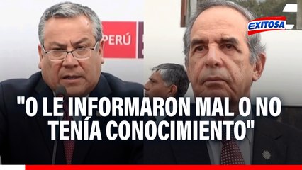 Roberto Chiabra sobre declaraciones de Adrianzén: "O le informaron mal o no tenía conocimiento"
