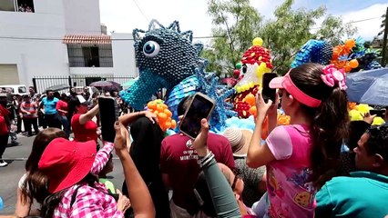 Huge balloon parade fills the streets of Mexico's Guadalajara