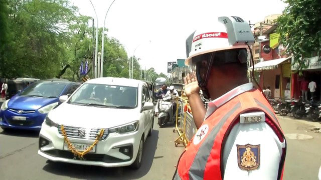 India’s Kalaburagi cops beat the heat with air-conditioned helmets
