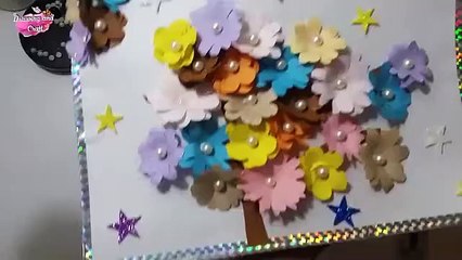 DIY Beautiful Wall Hanging Paper Flower decoration _ Flower Frame _ Home Decoration