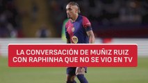La conversación de Muñiz Ruiz con Raphinha que no se vio en TV y enfurece al madridismo: ojo con lo que le dice el colegiado