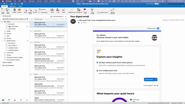 How to RECOVER a Deleted Folder On Microsoft Outlook Using a Mac Computer - Basic Tutorial | New