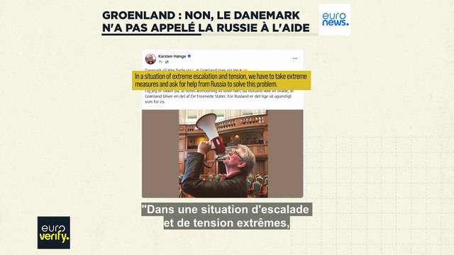 EuroVerify : non, un député danois n'a pas demandé l'aide du Kremlin pour protéger le Groenland