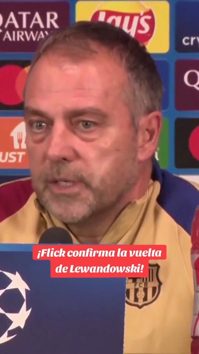 Flick confirma la vuelta de Lewandowski ante el Inter de Milán