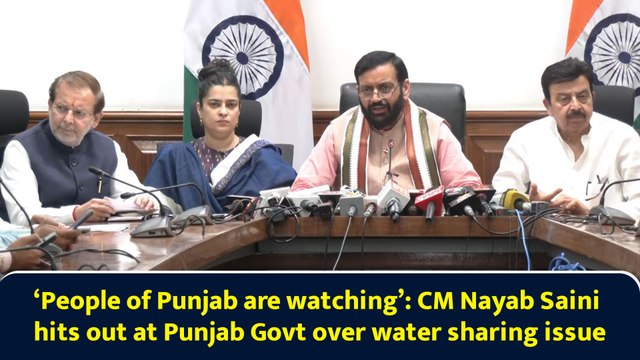‘People of Punjab are watching’: CM Nayab Saini hits out at Punjab Govt over water sharing issue