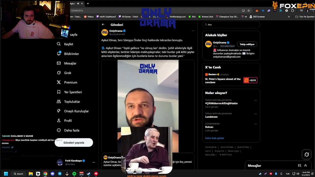 wtcN, Aykut Elmas'ın, Sırrı Süreyya Önder açıklaması hakkında ve ülkedeki genel durumlar hakkında konuştu.