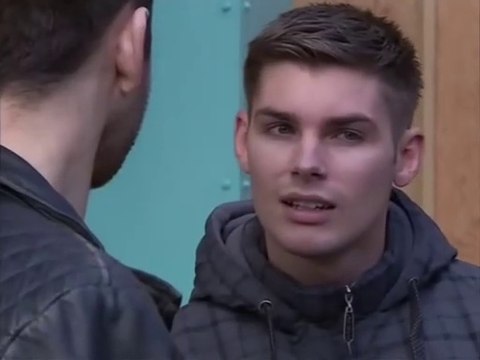 Hollyoaks Freddie Roscoe Punches Ste Hay 4th April 2014