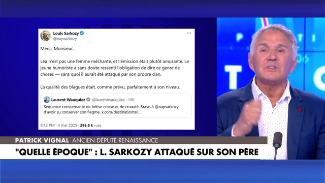 Patrick Vignal : «'aurai été Louis Sarkozy, je n'aurai pas pris ça avec de l'humour.»