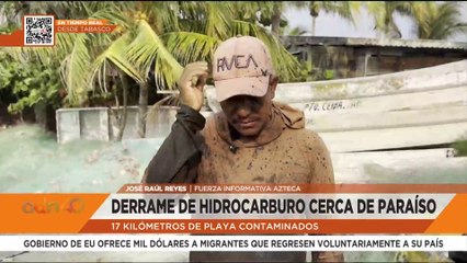Reportan derrame de hidrocaburos en mar de Tabasco; 17 kilómetros de playa fueron contaminados