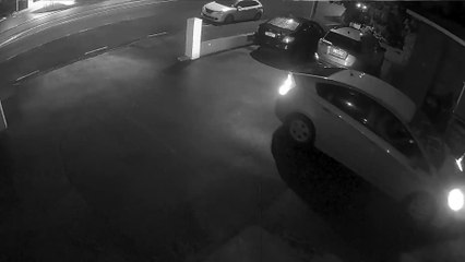 Uber Driver knocked over a fence. Video: Supplied