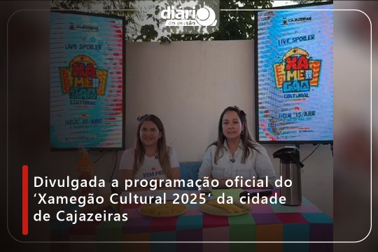 Divulgada a programação oficial do 'Xamegão Cultural 2025' da cidade de Cajazeiras