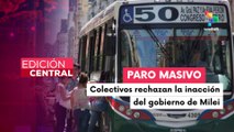 Paro de colectivos en Buenos Aires por inflación del gobierno del presidente Milei