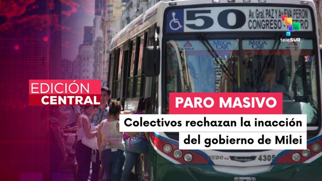 Paro de colectivos en Buenos Aires por inflación del gobierno del presidente Milei