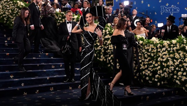 Demi Moore Dresses as a Neck Tie at the Met Gala in Thom Browne Gown Featuring Over 1 Million Beads