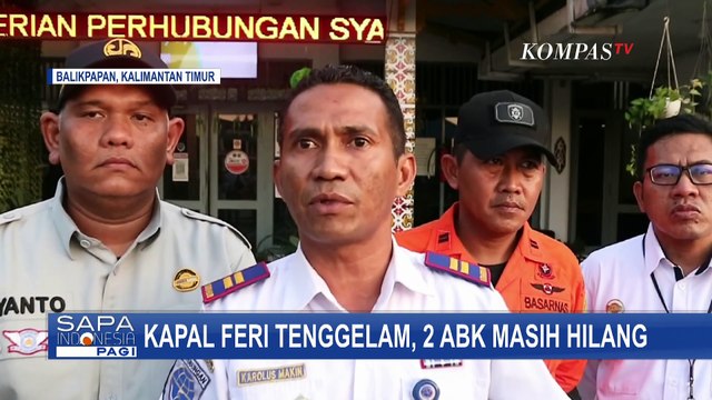 Rekaman Detik-Detik Kapal Feri Tenggelam di Teluk Balikpapan, 23 Penumpang Selamat, 2 ABK Hilang