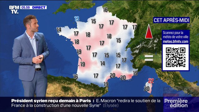 Des orages du Sud-Ouest jusqu'à l'Est, mais du soleil sur le reste du pays, avec des températures comprises entre 13°C et 22°C... La météo de ce mardi 6 mai