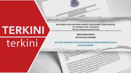 [TERKINI] Lelaki maut tertembak senapang patah buatan sendiri, enam ditahan