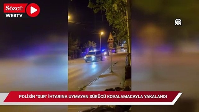 Polisin dur ihtarına uymayan ehliyetsiz sürücü kovalamacayla yakalandı