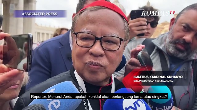 Momen Kardinal Ignatius Suharyo di Vatikan Diwawancara Media soal Konklaf Pemilihan Paus Baru