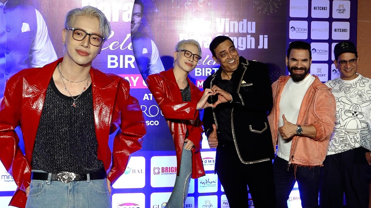 K-Pop Singer Aoora Attends Indian Actor Vindu Dara Singh's Mega B'day Bashi In Mumbai | India