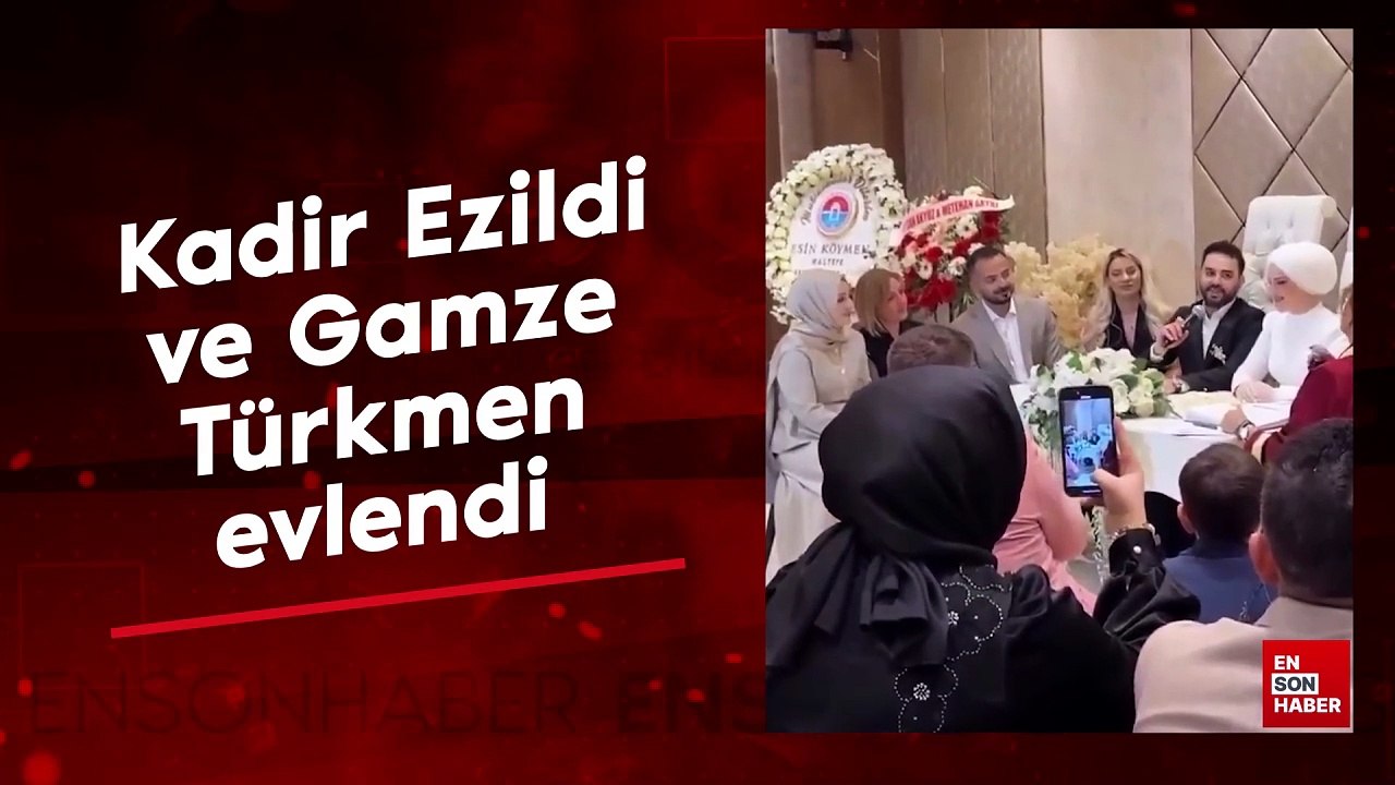 Kadir Ezildi ve Gamze Türkmen evlendi! Nikah kareleri gündem oldu