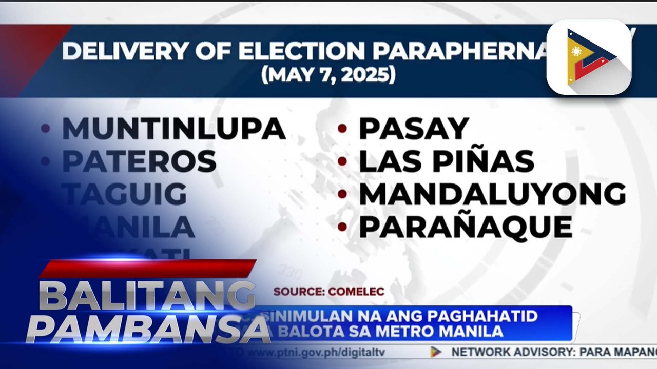 Huling batch ng mga balota na nakalaan sa Metro Manila, sinimulan nang ipamahagi ng COMELEC