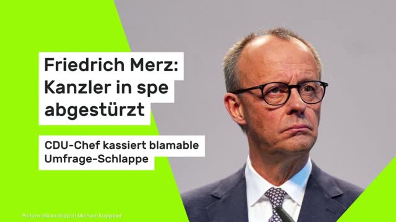 Friedrich Merz: Kanzler in spe abgestürzt - CDU-Chef kassiert blamable Umfrage-Schlappe