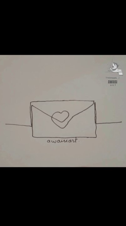 #Envelope with heart drawing