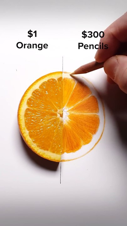 Draw an Orange _art _drawing _shorts _orange _illusion _pencildrawing _howtodraw _easydraw