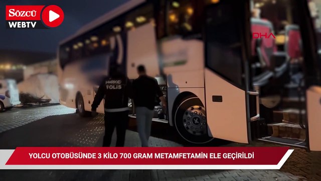 Bitlis'te yolcu otobüsünde 3 kilo 700 gram metamfetamin ele geçirildi