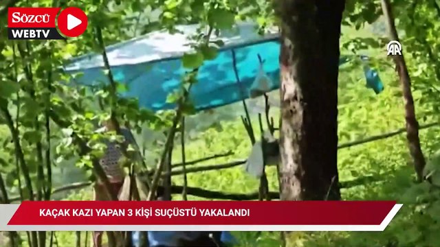 Kaçak kazı yapan 3 kişi suçüstü yakalandı