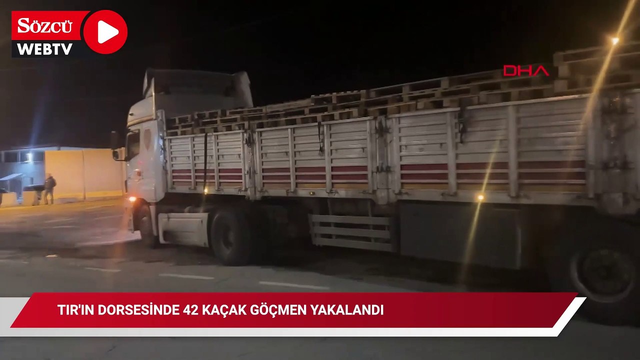TIR'ın dorsesindeki gizli bölmede 42 düzensiz göçmen yakalandı